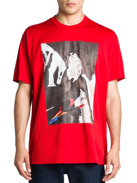 givenchy shirt white red|givenchy graphic crewneck t shirt.